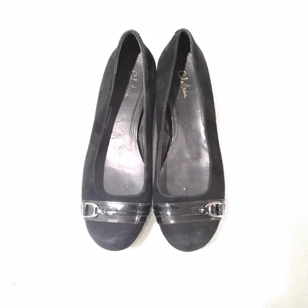 Woman Black Suede Cole Haan Ballet Flats Niki Air Sole 11 Shelf/Rack Pulls